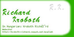 richard kroboth business card